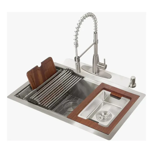 Estacion De Cocina Fregadero Victoria 8 Piezas Moorefield Plateado Brillante