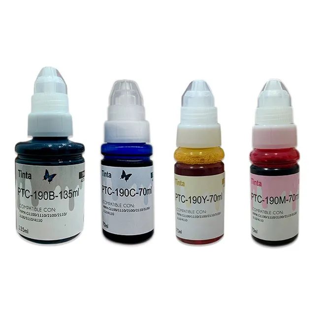 Kit 4 Tintas Compatible Canon Gi 190 G1100  G2100 G3100 190