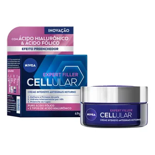 NIVEANIVEA Creme Facial Antissinais Cellular Filler Noite 49g, Hidratação Intens