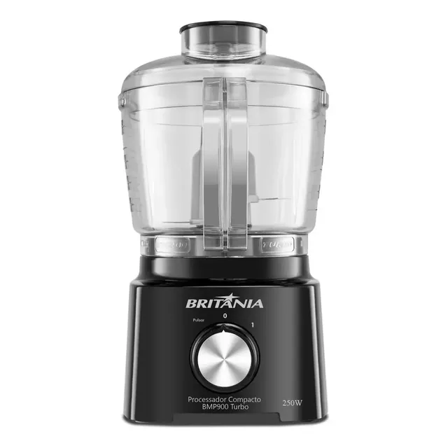 Multiprocessador Britânia BMP900P Turbo com 500 mL e 300 W – PretoPo