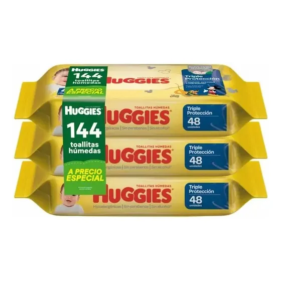 Huggies Limpieza Cotidiana 48 Unidades Pack 3x2