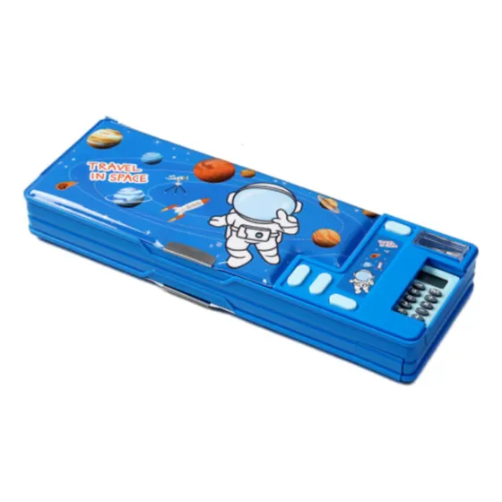 Estuche Niñas Con Calculadora Y Sacapuntas, Caja De
