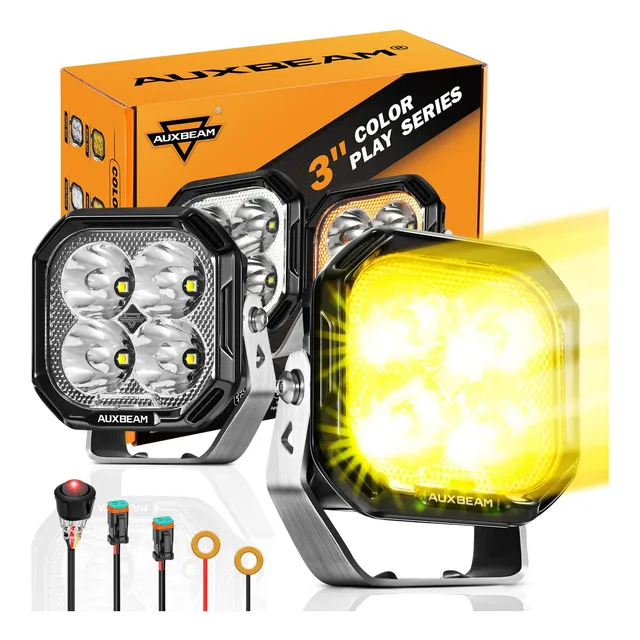 Auxbeam Color Play Series Pods Led 3 100w, 11600 Lm