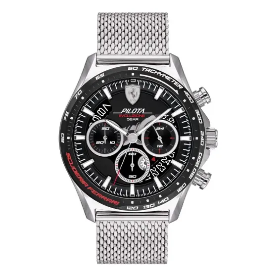Relógio Masculino Scuderia Ferrari Apex Aço Inoxidável Prata