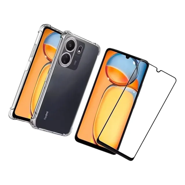 Capa Capinha Case Película 3d Para Xiaomi Redmi 13c 6.4