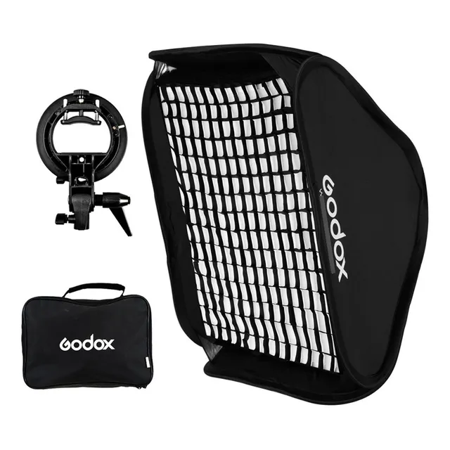 Softbox Godox Flash Con Soporte Y Grid 50*50cm Profesional