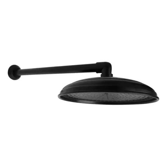 Ducha Cascata Piscina 30cm. Chuveirão Alumínio Preto Fosco