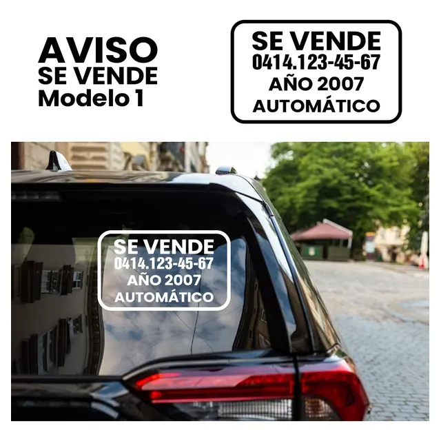 Calcomania Sticker Rotulo Se Vende Para Carros
