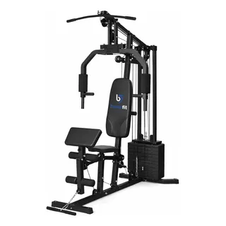 Estação De Musculação Bonafit 45kg Preta Aparelho Academia Ginastica Preto
