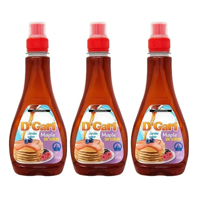 Jarabe D´gari Sabor Maple Sin Azúcar 250 G (3 Piezas)