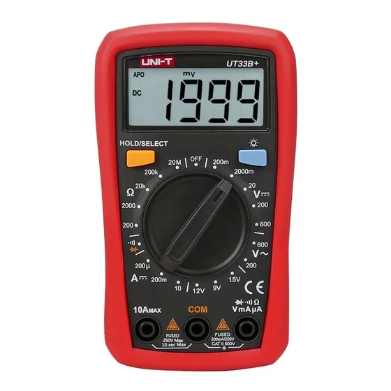 Tester Multimetro Digital 600v Diodo Resistencia Unit Ut33b+