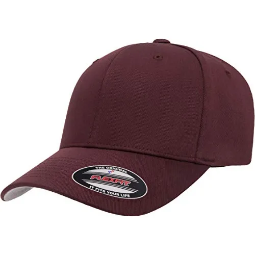 Gorra Atlética De Béisbol Masculino Flexfit, Maroon, 9dd3c