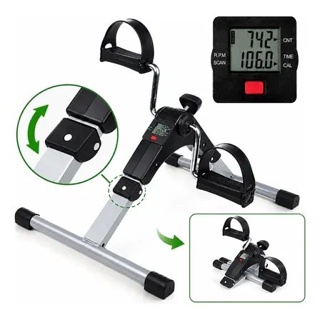 Mini Bicicleta Ergométrica Pedalinho Fitness Exercício Cinza