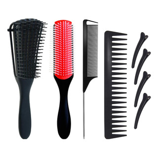 4 Cepillos Para Cabello Rizado, Peine Para Cabello Lacio + 4 Cepillos Para Cabello Rizado, Peine Para Cabello Lacio +