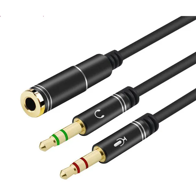 Cable De Conversión De Auriculares, Adaptador Uno A Dos