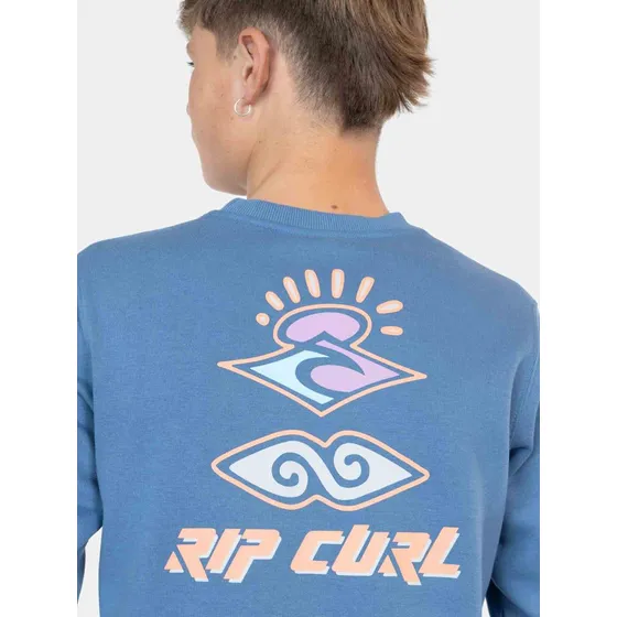 Poleron Cuello Redondo Retro Search Crew Infantil Rip Curl