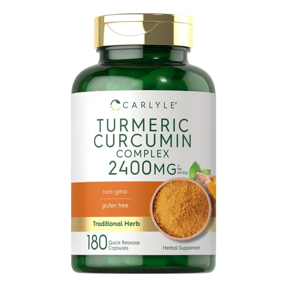 Suplemento Carlyle, Cúrcuma Y Curcumina, 2400 Mg, 180 Cápsul