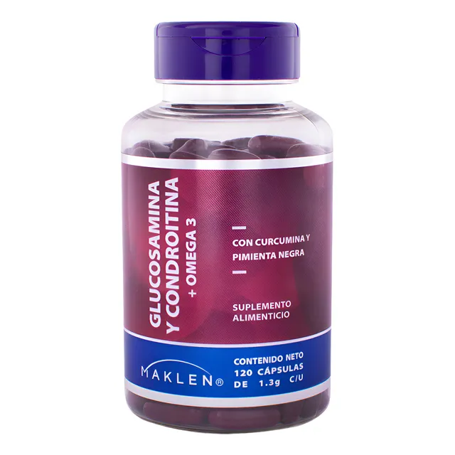 Glucosamina + Condroitina Y Omega 3 | 120 Softgels | Maklen Sabor Sin sabor