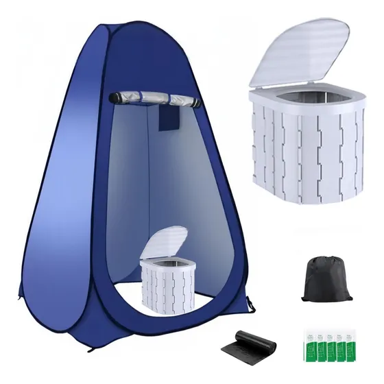 Carpa Caseta Baño Vestidor Camping +inodoro Químico Portátil