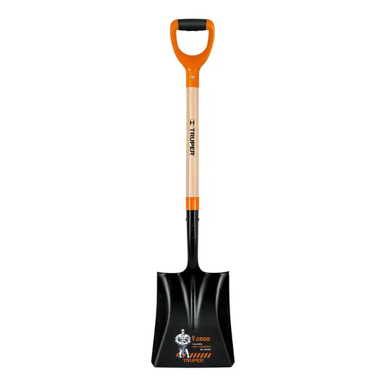 Pala Ancha Acero Carbono Puño Plástico T-2000 Truper 17161