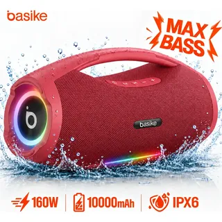 Boombox Basike Ba-MD337A com 160W e Bluetooth Portátil, Rosa