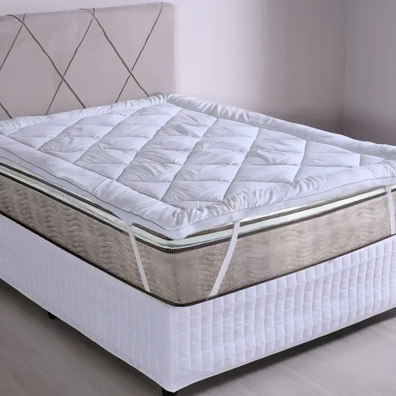 Pillow Top King Toque De Plumas Diamond Branco Appel Desenho do tecido Liso