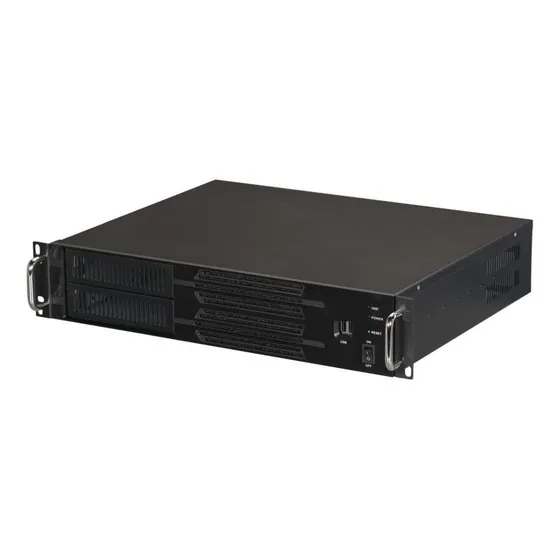 Athena Power Rm-2u200h Negro 2u Caja Servidor Montaje Rack