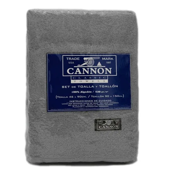 Juego Toalla Y Toallon Cannon 520gr 100% Algodon