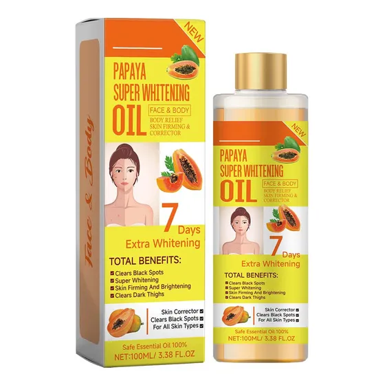 Súper Aceite De Papaya Para Aclarar 7 Días, 100 Ml