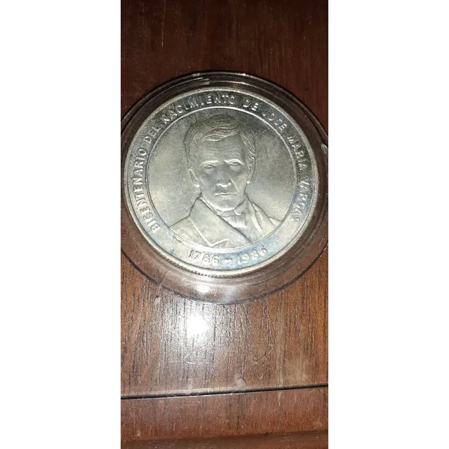 Moneda De Plata Bicentenario Nacimiento De José Maria Vargas