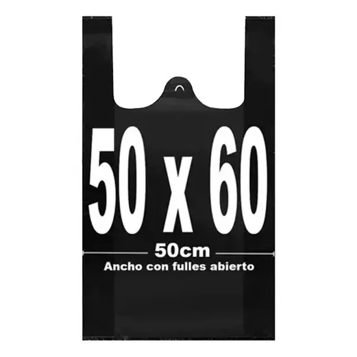 Bolsas Plásticas Tipo Camiseta - 50x60 - 100 Unidades | Cuotas sin interés