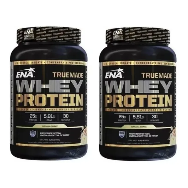 Combo 2 Truemade Whey Protein Ena 4lb Concentrada Isolada