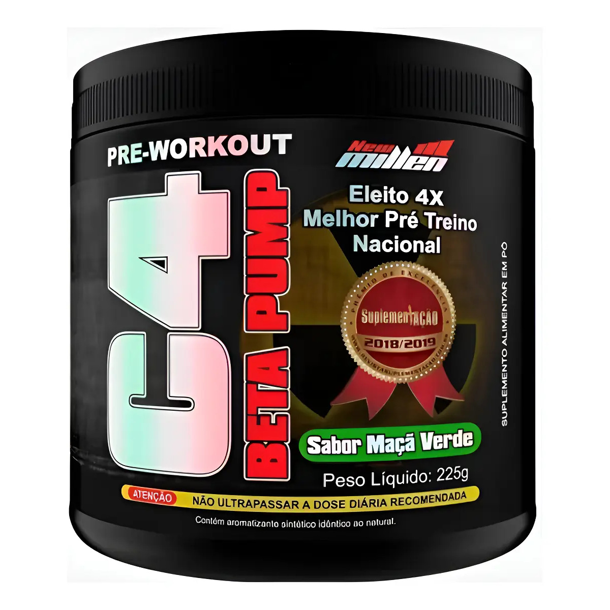 Suplemento Em Pó C4 Beta Pump Maçã Verde Pote De 225g Maçã Verde