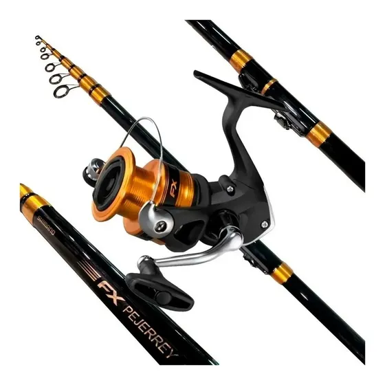 Combo Shimano Caña Fx Pejerrey 4,10m + Reel Fx C3000fc
