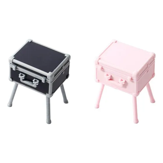 Q 2x 1/12 Estuche De Maquillaje En Miniatura Caja