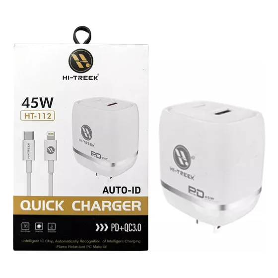 Cargador Carga Rapida 45w Hi-treek iPhone 15