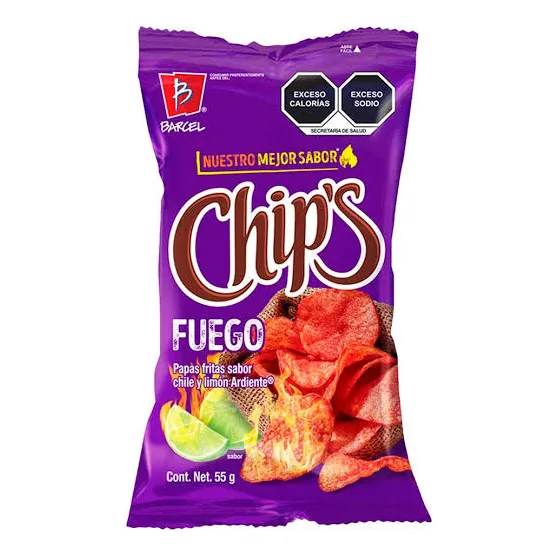 Barcel · Chips Fuego Morados Pack 20 Piezas
