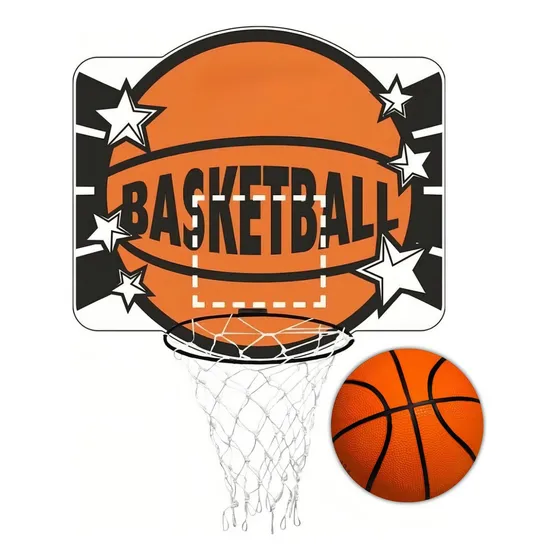 Tabela Aro Cesta De Basquete Madeira Reforçado Com Bola Oficial