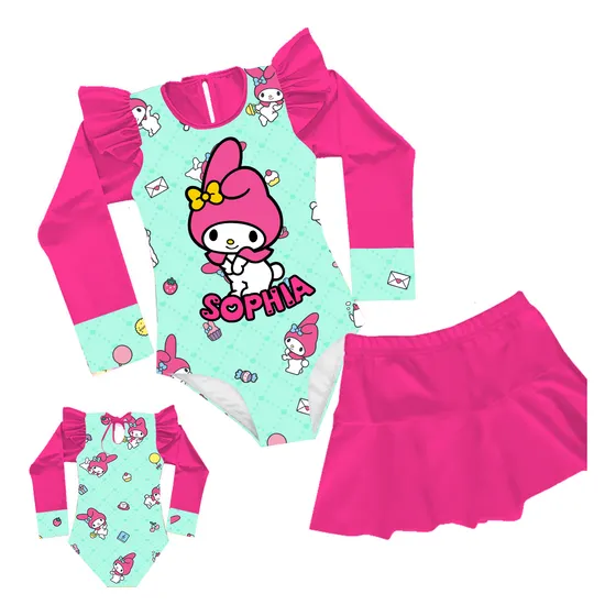 Traje De Baño Melody Con Falda A Juego