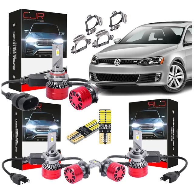 Lamparas Cree Led Vw Vento Altas Bajas Auxiliares Canbus