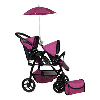 Carriolita De Muñeca Doble Asiento, Noni 9662 D Purpura Color Fucsia Carriolita De Muñeca Doble Asiento, Noni 9662 D Purpura Color Fucsia