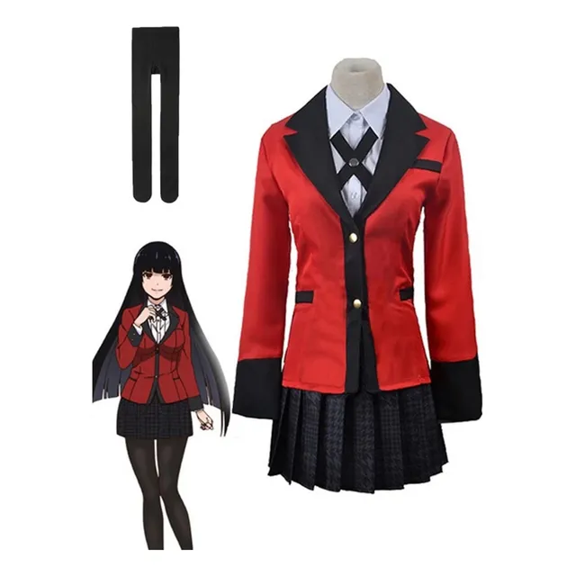 Fantasía Anime Chica Kakegurui Jabami Yumeko Uniforme