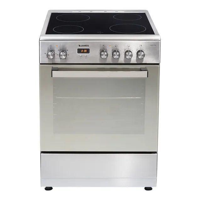Cocina James C-203 Vitrocerámica Negro Ac. Inoxidable Dimm