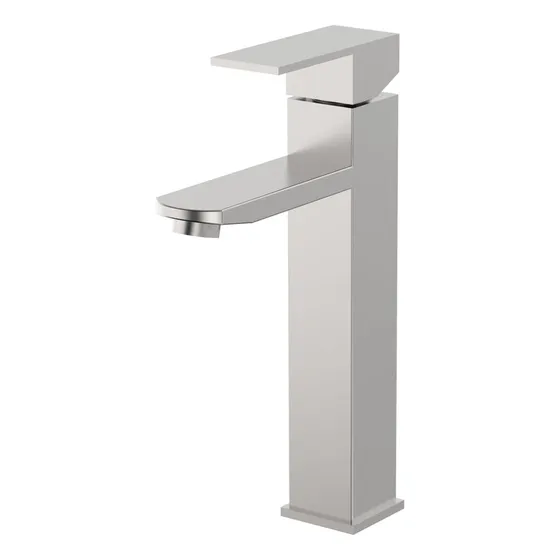 Llave Lavamano Acero Inox Lujo Monomando Alta Sobreponer