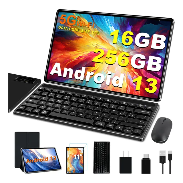 Tablet 11 Android 13 5g 8600mah 16+256gb 8core Teclado Ratón