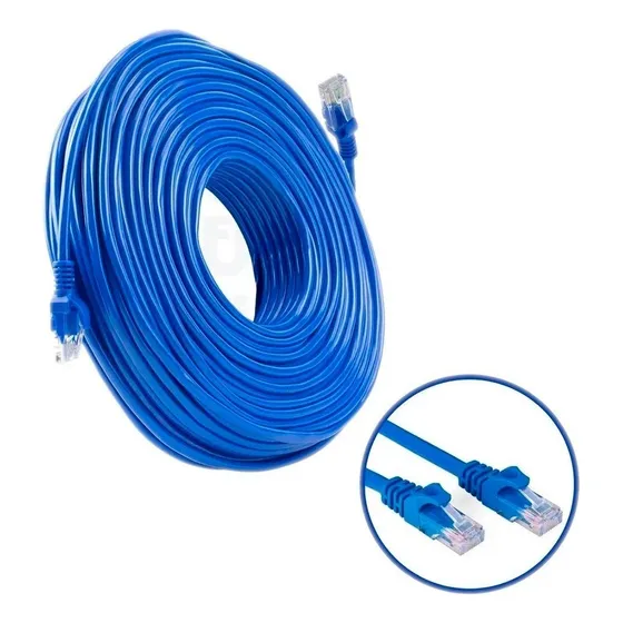 Cabo De Ethernet 30m Conexão Internet Lan Plug-in Montado