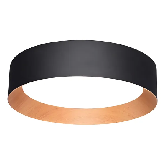 Plafon Led Barcelona 40w Dimerizable Moderno Madera Puro