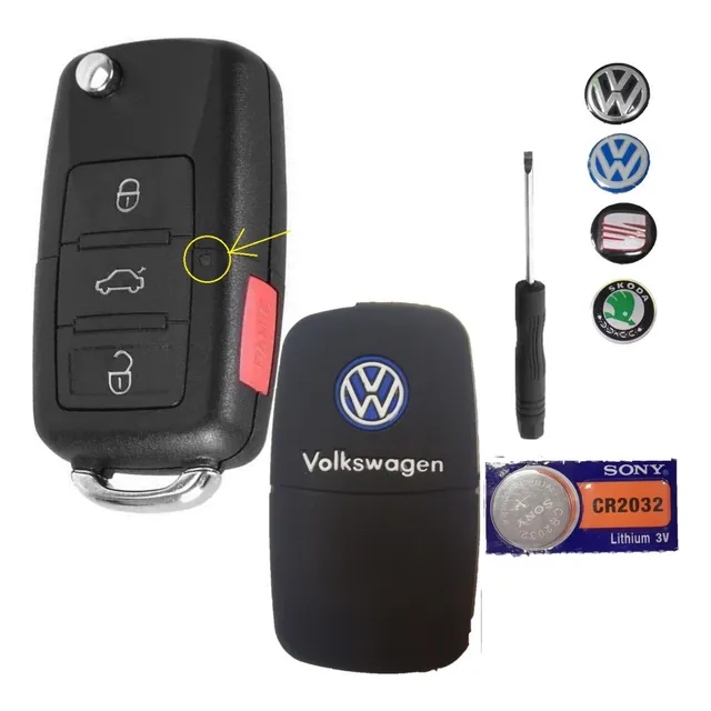Carcasa De Llave Para Vw Golf Seat Jetta Bora A4 +silicona