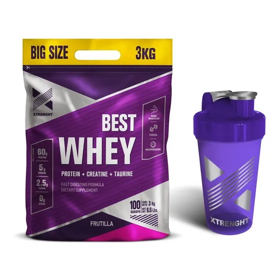 Xtrenght Proteina 3kg + Shaker Pro - Envio Gratis!! 3 Kg