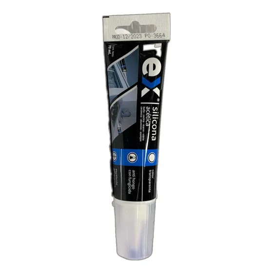 Silicona Acética Transparente 70ml Rex